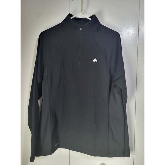 Nike ACG Tops - Nike ACG Fit Dry Women's SZ XL 1/4 Zip Pullover Black Athletic Top Mock Neck